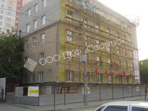 Монтаж вентилируемого фасада в офисном здании в Челябинске по ул. Доватора. Фото 3