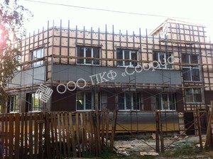 Монтаж вентилируемого фасада в торговом комплексе в Челябинске, ул. Болейко. Фото 8