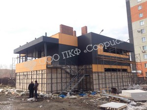 Комплекс работ по проектированию, поставке и монтажу  навесного фасада "Декот XXI" производства ПКФ "Соорис"