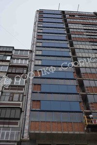 Монтаж вентилируемого фасада в жилом доме в Челябинске по ул. Курчатова. Фото 3