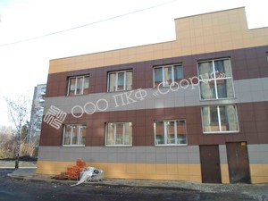 Монтаж вентилируемого фасада в торговом комплексе в Челябинске, ул. Болейко. Фото 11