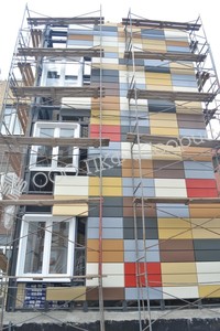 Проектирование и поставка  вентилируемого фасада из металлокассет собственного производства КФ Соорис на детском саду в ЖК Ньютон
